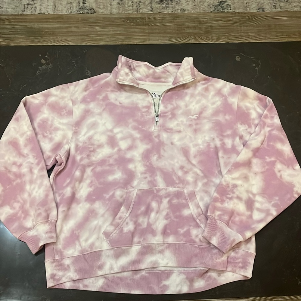 Holister tie dye half zip-up!